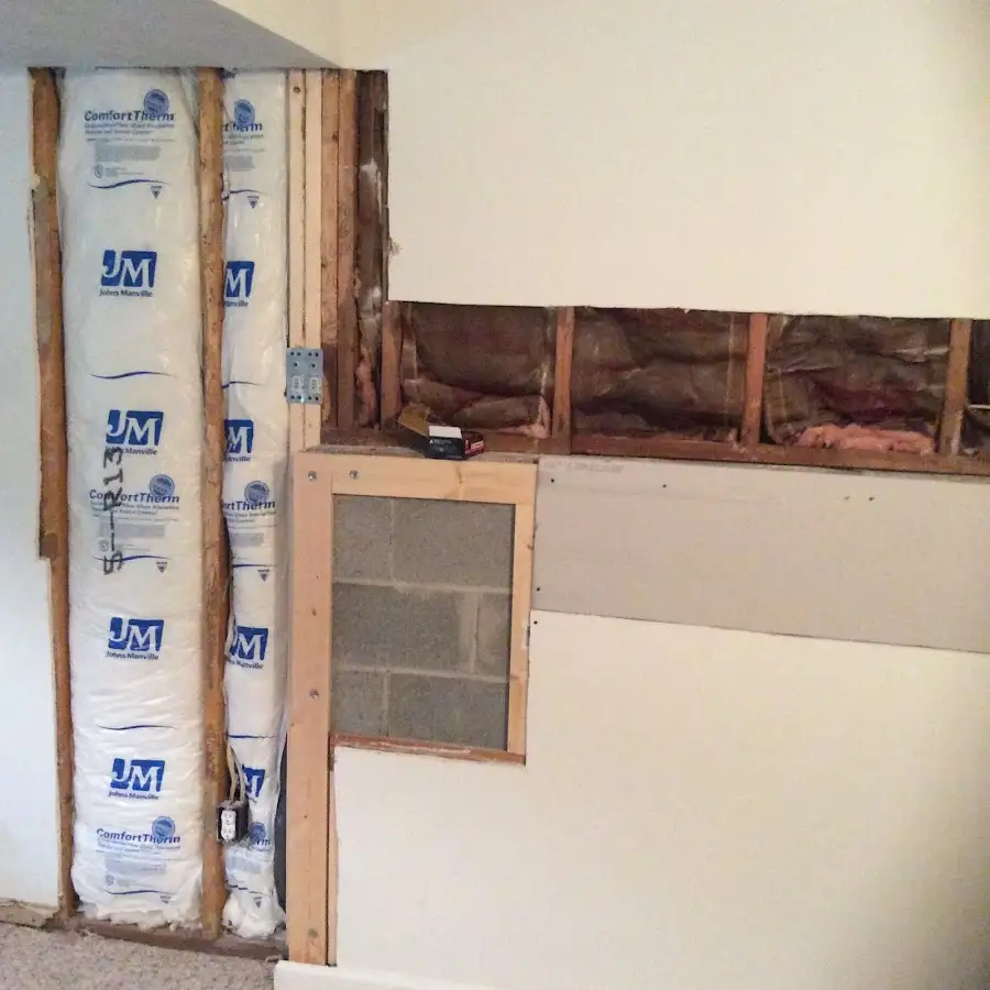 Wall insulation replacement during Structural Drying in Conway